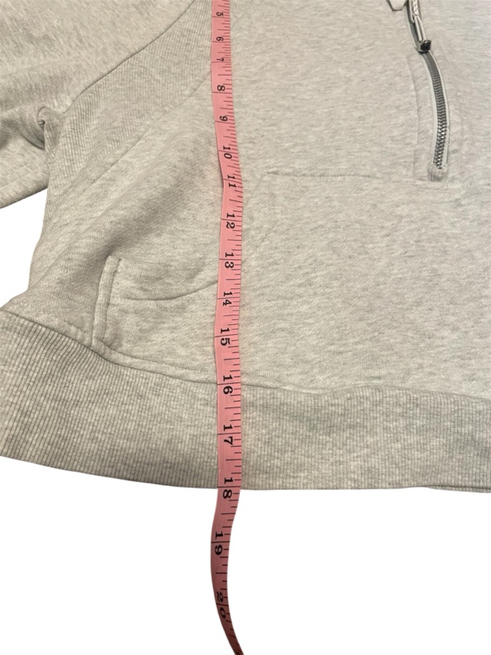 Lululemon Cropped Light Gray Hooded Pullover Scuba Sweater Size XS - Picture 3 of 4